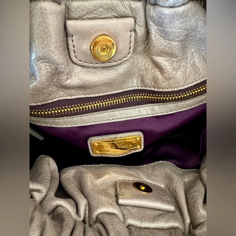 Miu Miu Frame Vitello Lux Leather Bag in Astro Gray Color - Picture 10 of 15